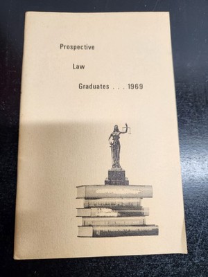 1969 Arkansas Prospective Law Graduate Brochure from the Arkansas Bar Assoc.
