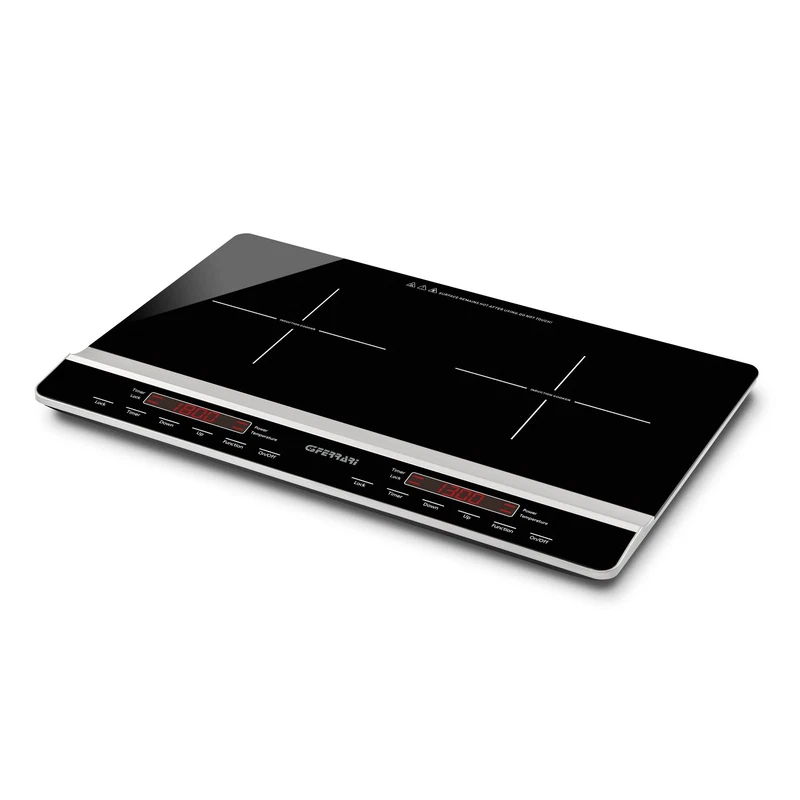 Fornello Piano Cottura a INDUZIONE Portatile G3Ferrari 2 Piastre 3100 Watt Nero, fotografia 5 di 10