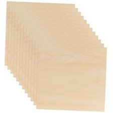 12 Pack Basswood Sheets 1/8 x 12 x 12 Inch Plywood Board, 12 x12 x1/8 -12 Pack
