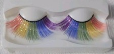 Rainbow Pride Eye Lashes Long Artificial Lash 3/4" Shiny Great For Drag
