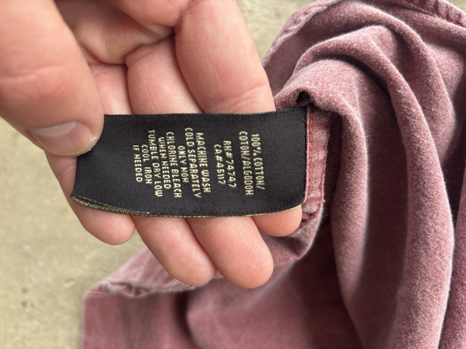 RedHead Mens Solid Red Cotton Button-Up Shirt Che… - image 7