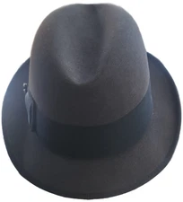 Vtg  RICHMAN BROTHERS PARMA Chocolat Brown  Hat Sz 7 Fedora Draper Bowler Derby