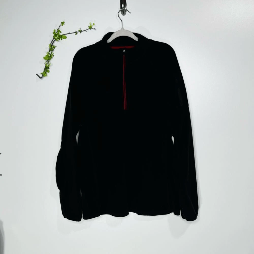 Alpine Design Black Fleece 1/2 Zip Pullover Jacket