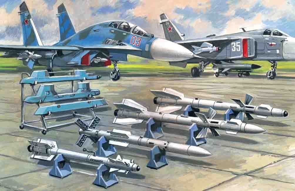 Icm 72212 -1:72 Soviet Air-to-Air Aircraft Armament (R-27ER, R-27ET, R-73, R-77)