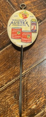 Vintage WALKERS AUSTEX Tamales Austin TX Advertising HOOK kitchen cooking decor