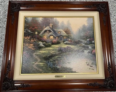 Thomas Kinkade ''Everett's Cottage'' on Canvas COA