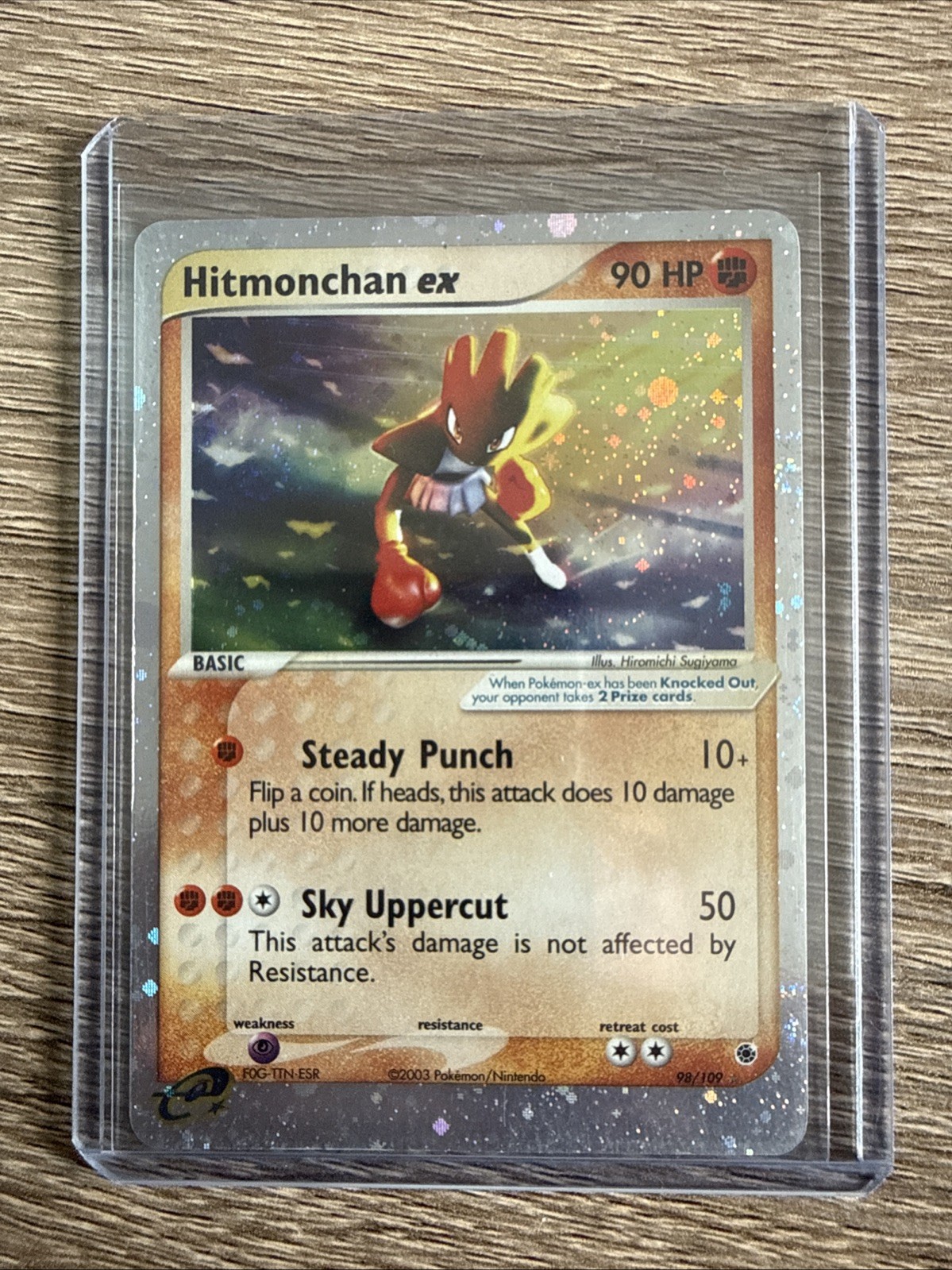 Pokémon TCG Hitmonchan EX Ruby and Sapphire Holo Ultra Rare Card 98/109