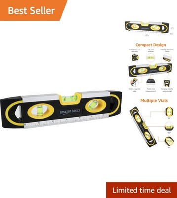 9 Inch Magnetic Torpedo Level with Ruler for Accurate Leveling