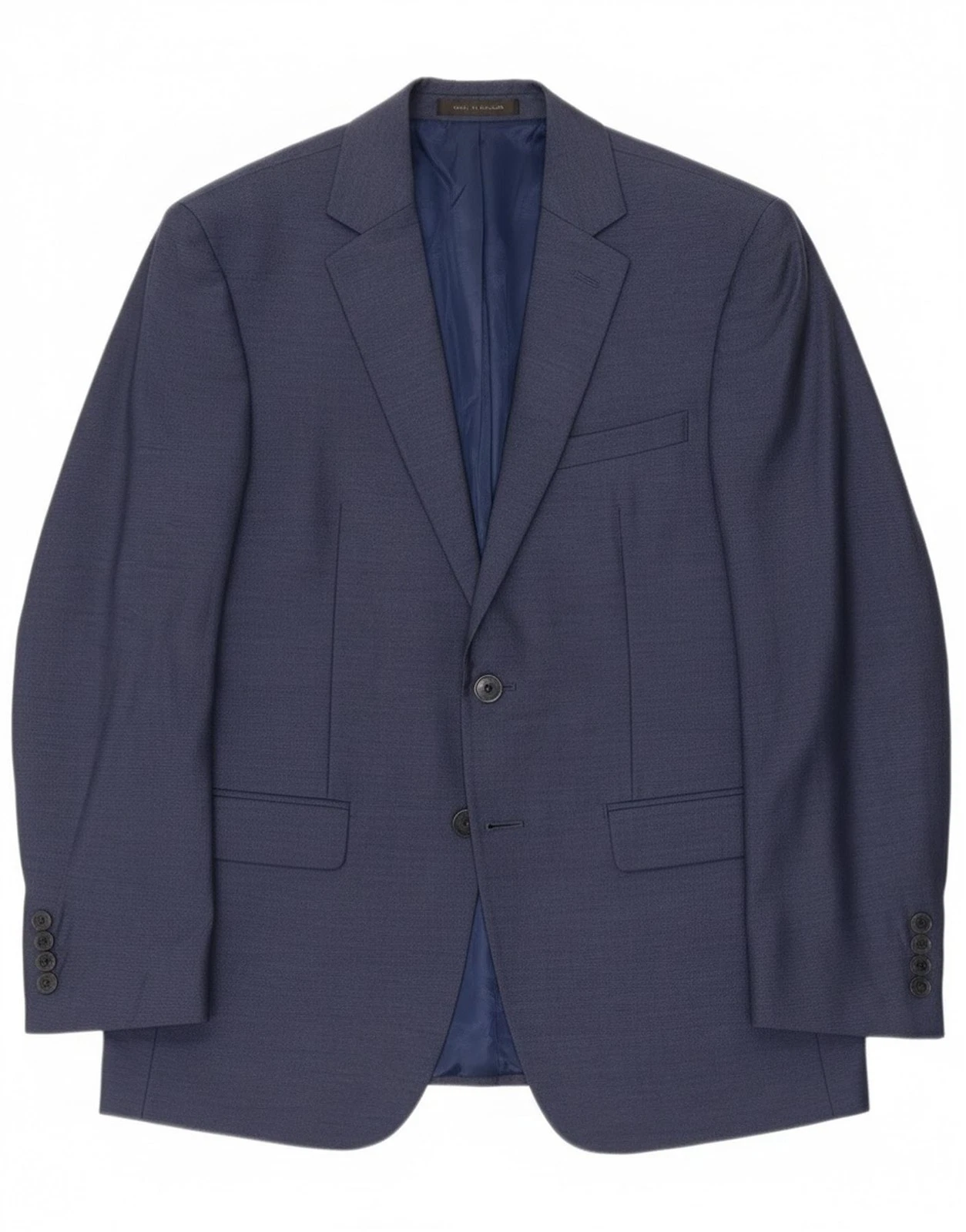 Calvin Klein Mens 2 Button Blazer Jacket UK 38 Medium Navy Blue Polyester CX01