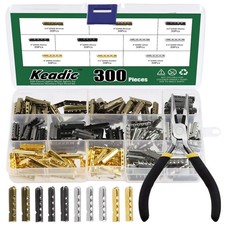 301Pcs Aglets Metal for Shoelaces, Shoelace Tip Heads with Flat Nose Pliers K...