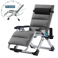 Barbella Zero Gravity Chair Recliner Folding Chaise Lounge Patio Chair Mattress