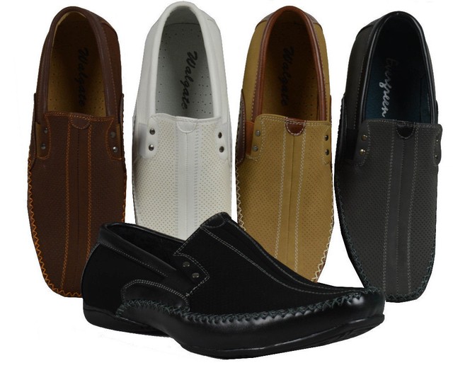 MEN EVERGREEN/WALGATE SLIPON SHOES LOAFERS DRESS/CASUAL MANMADE