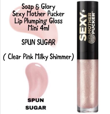 Soap & Glory Sexy Mother Pucker Lip Plumping Gloss- 4ML - SPUN SUGAR - Mini Rare