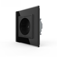Livolo Steckdose Glas Wandsteckdose Glassteckdose Steckdosen Schwarz