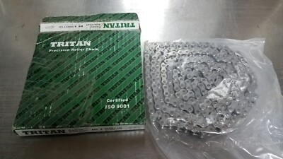 TRITAN 08BSS-1 PRECISION STAINLESS STEEL ROLLER CHAIN 10' W/CONNECTING LINK NIB 