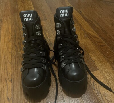 mui mui platform black boots