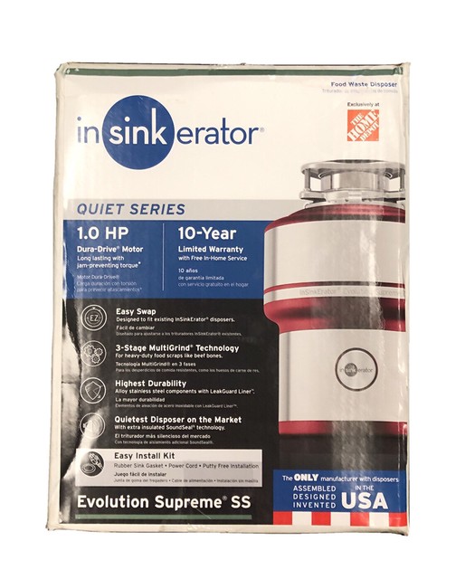 Emerson InSinkErator Supreme SS W/C Evolution Continuous Feed Garbage