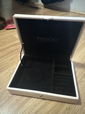 Pandora Jewelry Box Organizer Holder Storage Organizer Hinged Box White