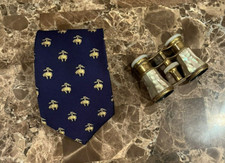 Vintage Brooks Brothers Silk All Over Log Print Tie Made in USA