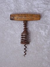 Antiker Korkenzieher Flaschen&ouml;ffner H. Fuhrmann Wittenberg Weinhandlung Vintage