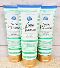 3 Bath  Body Works COASTAL HYDRANGEAS Ultra Shea Body Cream 8oz SET/LOT of 3