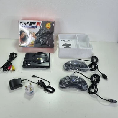 MINI CLASSIC CONSOLE Mini Consola Sega Mega Drive - 208 Juegos Construidos - Todos los Cables - Leer Descripción