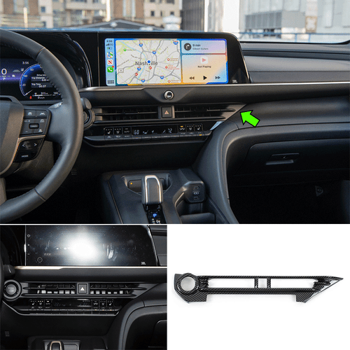 Carbon Fiber Central Console Air Outlet Vent Trim Fit For Toyota Crown 2023-2024 - Picture 1 of 4