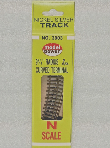 TERMINAL CURVO RADIO 9 Y 3/4" PISTA ESCALA N NUEVO 2 EN CAJA #3903 MODELO POTENCIA | Zustand: New