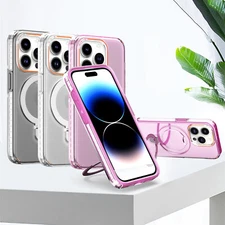 for iPhone 15 15 Plus 15 Pro Case [360° Ring Stand] [Compatible with Magsafe]