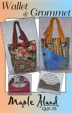 WALLET & GROMMET Purse & Envelope Wallet by Maple Island Quilts UNCUT Pattern