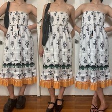 Farm rio printed spaghetti strap midi dress
