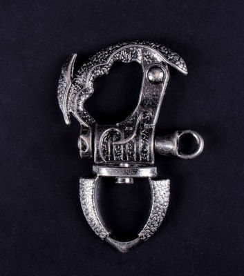 2X Heavy DIY Robot Antiqur Silver Motorcycle Biker Clasp Key Chain Fob Clip Hook