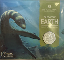 2021 50P- PLESIOSAURUS FIFTY PENCE- BRILLIANT UNCIRCULATED - BU - COIN PACK