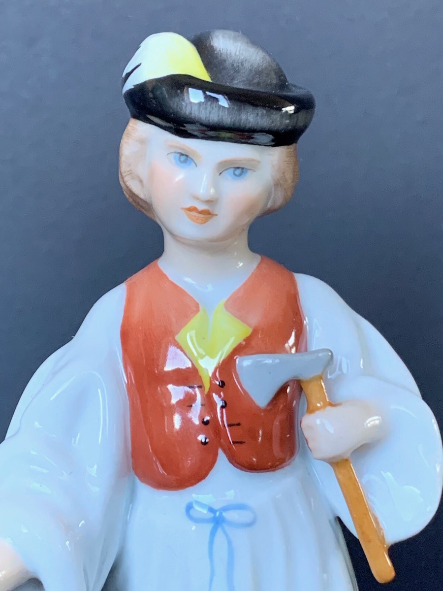 Vintage Herend Hungary 5503 Boy With Axe Or Hatchet Figurine | eBay