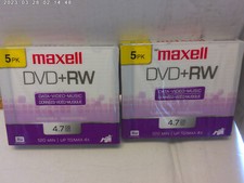 DVD RW 5 pack lot of 2 Maxwell