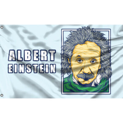 Albert Einstein Flagge/Fahne Unikales Design 90x150cm