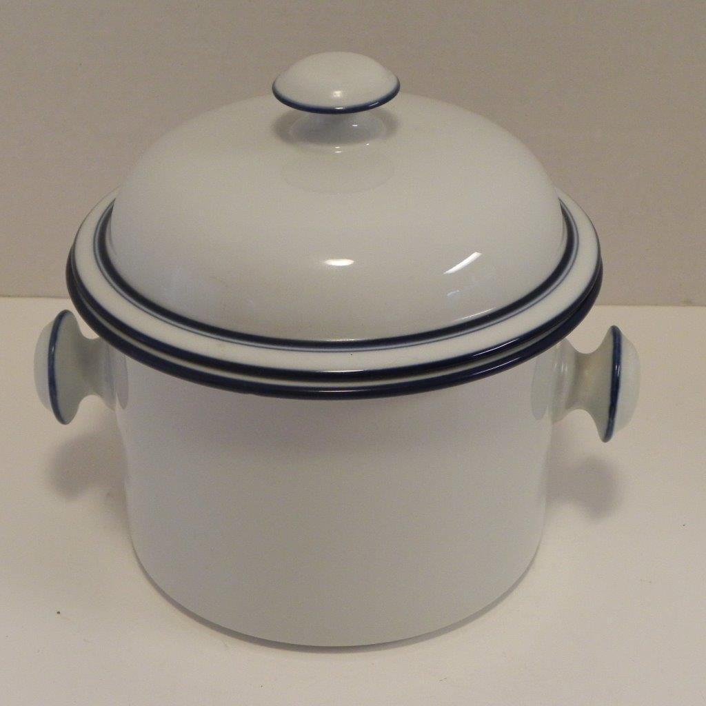 Dansk Bistro Blue/White Christianshavn - 1.75 Qt Round Covered Casserole