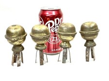 Set of 4  Brass Bed Post Cap Finials Poster Canopy Bed Tall Case Clock lot a