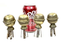 Set of 4  Brass Bed Post Cap Finials Poster Canopy Bed Tall Case Clock lot a