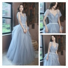 Women Evening Party Prom Ball Gown Glitter Shiny Formal Dress Fairy Elegant