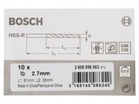 Bosch Metallbohrer HSS-R, Din 338 2,7 X 33 X 61 Mm
