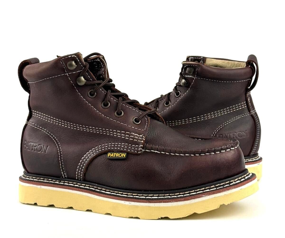 Patron Mens Brown Soft Leather boots Pull on size 11 714 Crazy Brown | Patron Botas main image 4