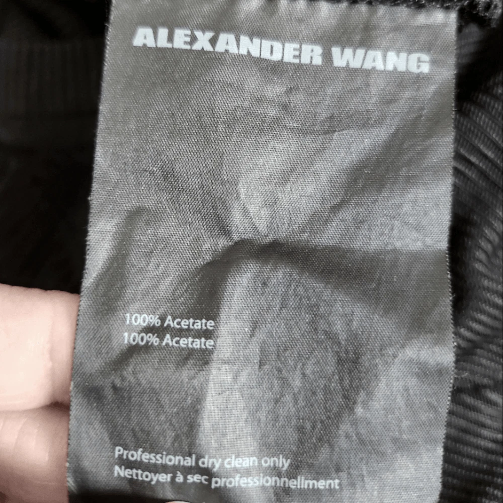 Abito Mullet Alexander Wang in maglia a costine manica lunga nero