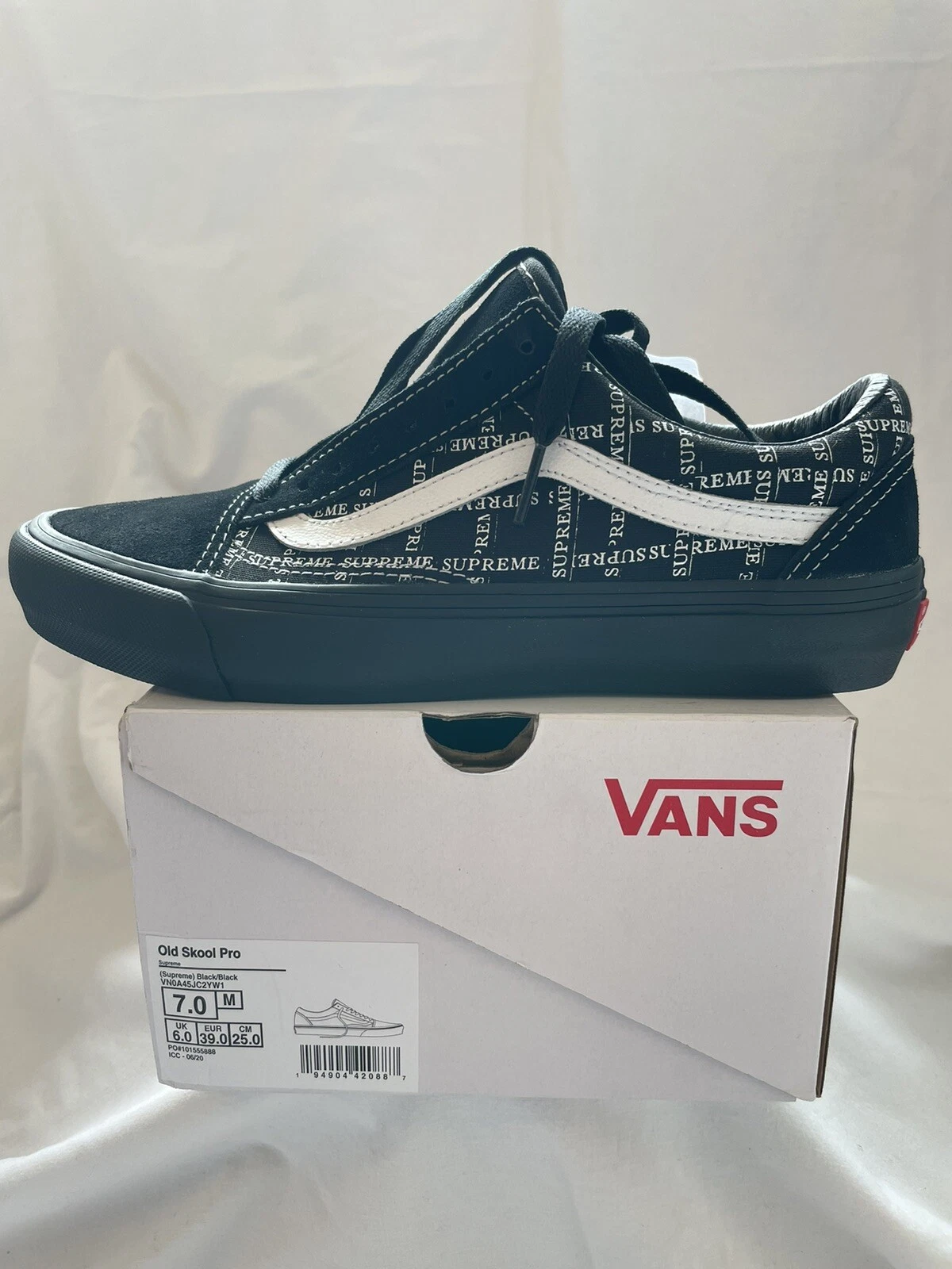 Supreme®/Vans® Old Skool Pro   Noir UK6 US7