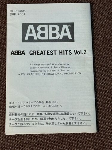 ABBA Greatest Hits Vol.2 +6 JAPAN CASSETTE DCP-4004 SLIP CASE + INSERT Bonus - Picture 5 of 11