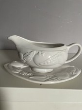 Vintage A Santos Portugal 62190 / 62191 gro&szlig;e Sauciere und Untertasse