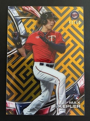 2016 Topps High Tek Pattern 1 Spiral Vortex Gold Rainbow Rookie Max Kepler ed/60