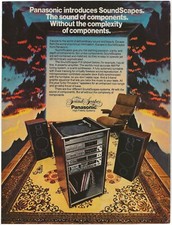 Vintage Print Ad Panasonic Sound Scapes P-9 Home Stereo System - Dec 1981
