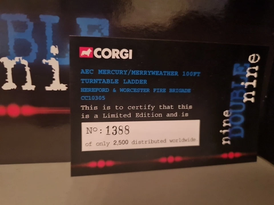 Corgi Nine Double Nine Ltd Edn CC10305 AEC T/T Ladder Hereford Worcester CC10306 - Image 4 of 4