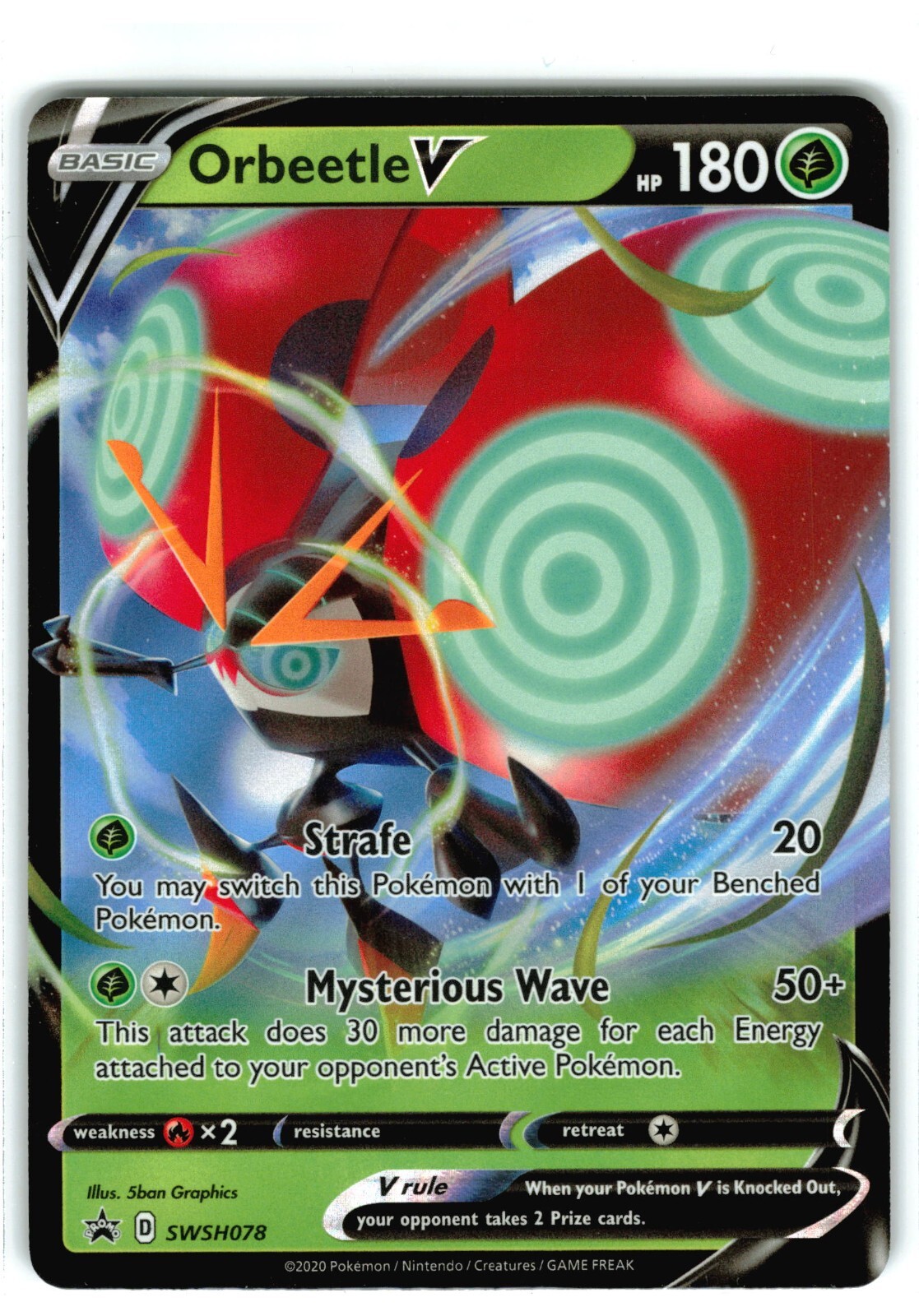 Orbeetle V Black Star Promo - SWSH078 Sword & Shield - Pokemon TCG - NM